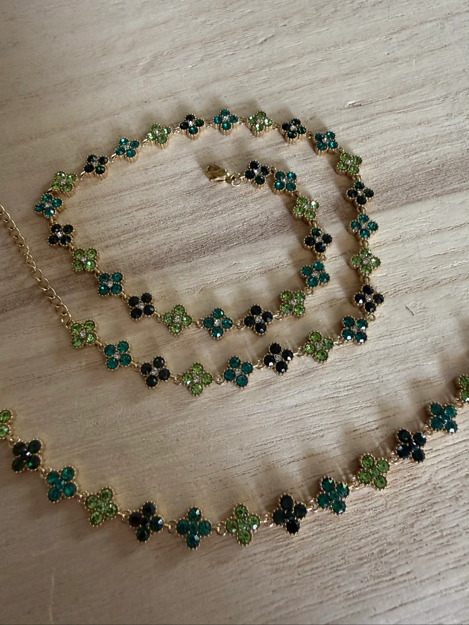  collier et bracelet trèfle 